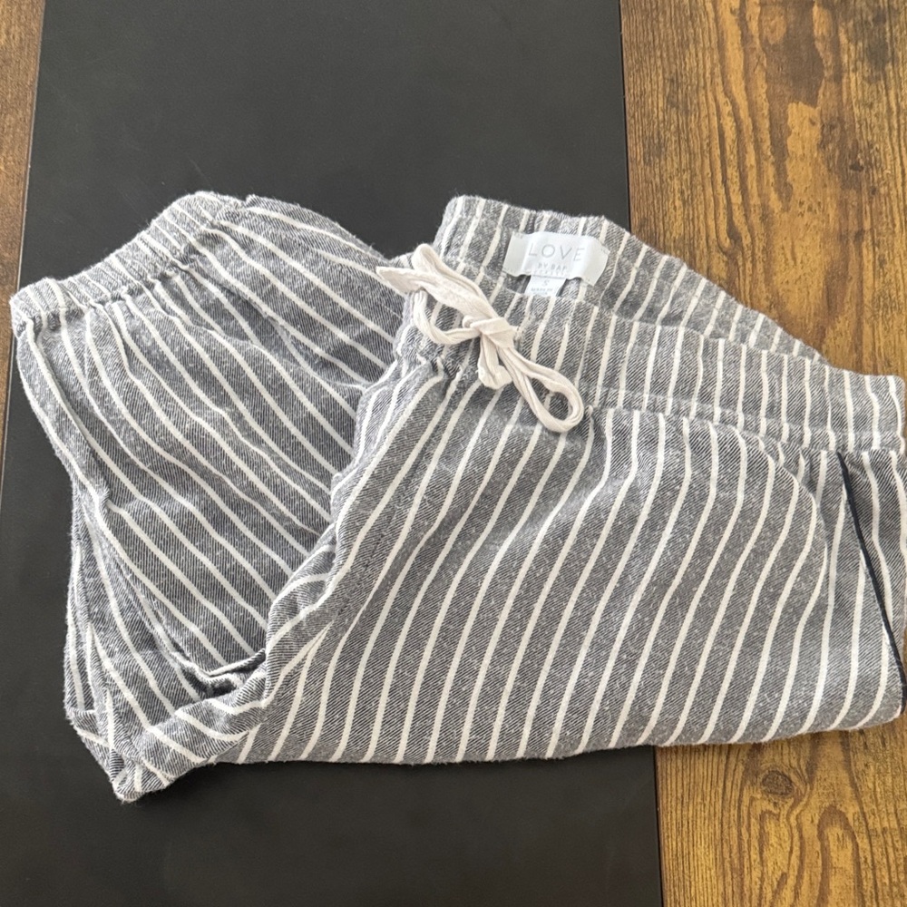 GAP Gray Striped Pajama Pants